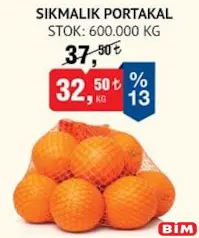 SIKMALIK PORTAKAL KG fiyat ve kampanya bilgisi